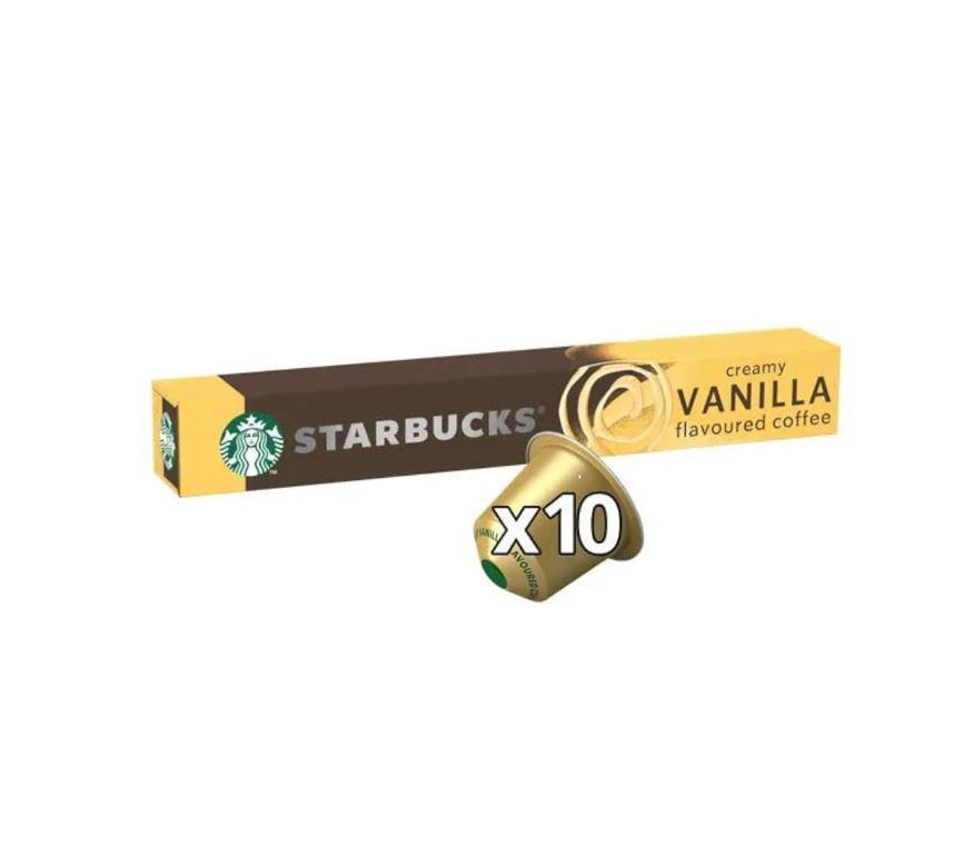 Starbucks Nespresso Coffee Pods, Creamy Vanilla Flavored Coffee - 51g x 10