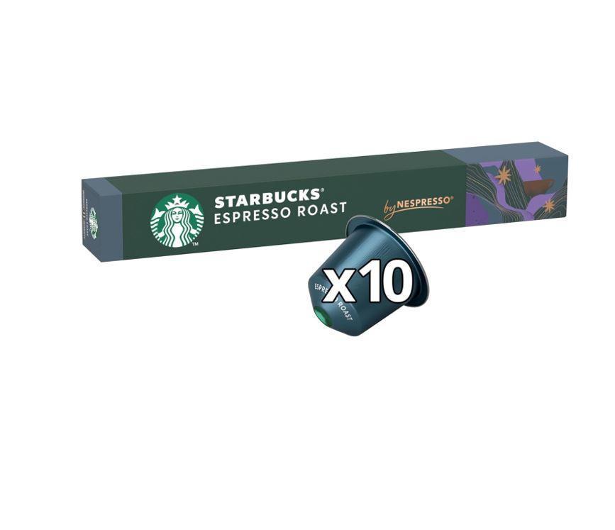 Starbucks Nespresso Coffee Pods, Espresso Roast - 57g x 10