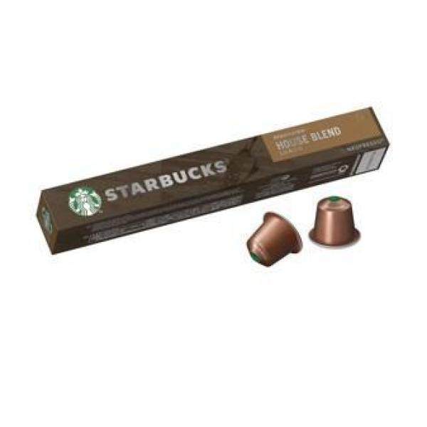 Starbucks Nespresso Coffee Pods, House Blend Lungo - 57g x 10