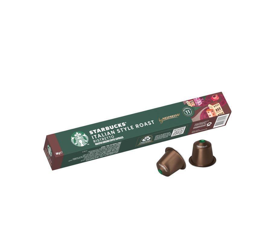 Starbucks Nespresso Coffee Pods, Italian Style Roast - 56g x 10