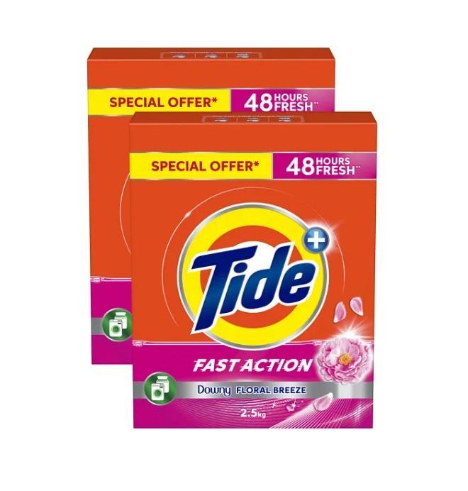 Tide Fast Action Laundry Detergent Powder with Floral Breeze - 2.25 kg (Dual Pack)