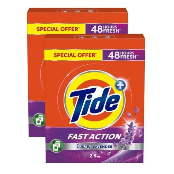 Tide Fast Action Laundry Detergent Powder with Lavender - 2.25 kg (Dual Pack)