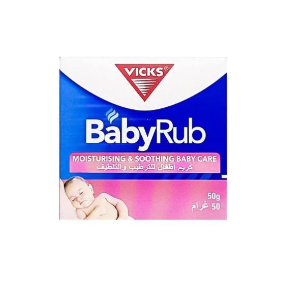 Vicks BabyRub, Moisturizing and Soothing Baby Care, Comfort Care for +3 Month Old Babies - 50g